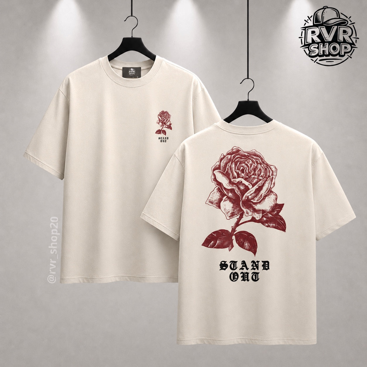 Playera Stand Out Rose White Bone
