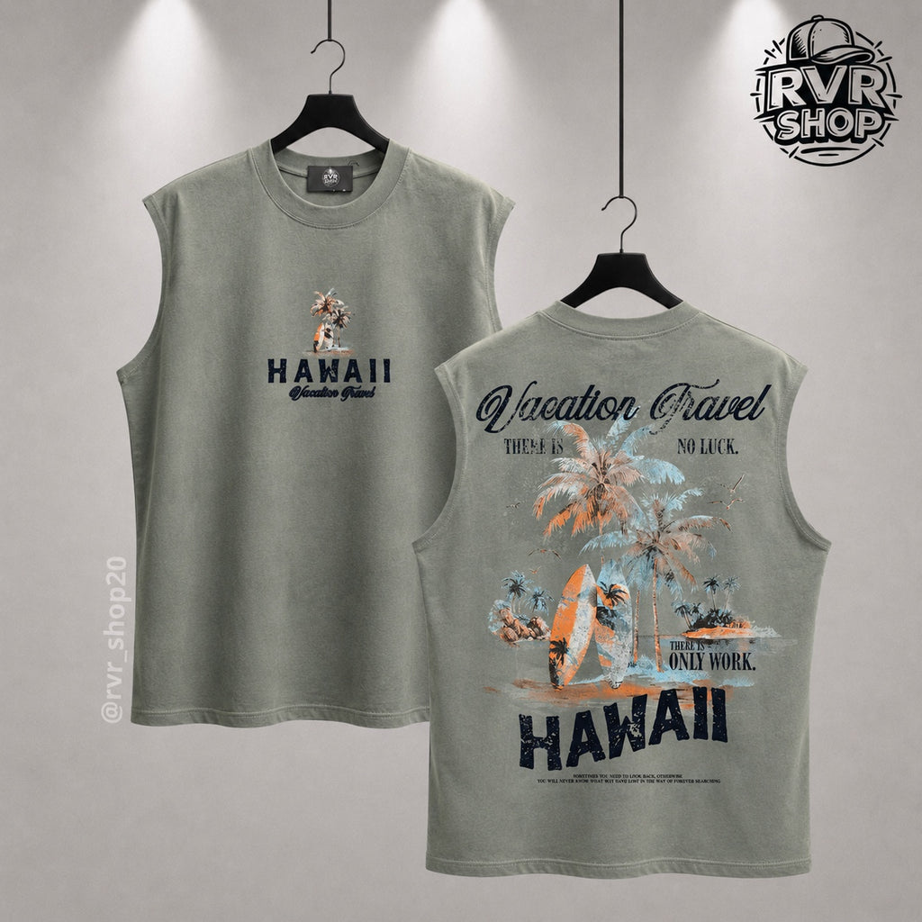 Playera Hawaii Olive Green