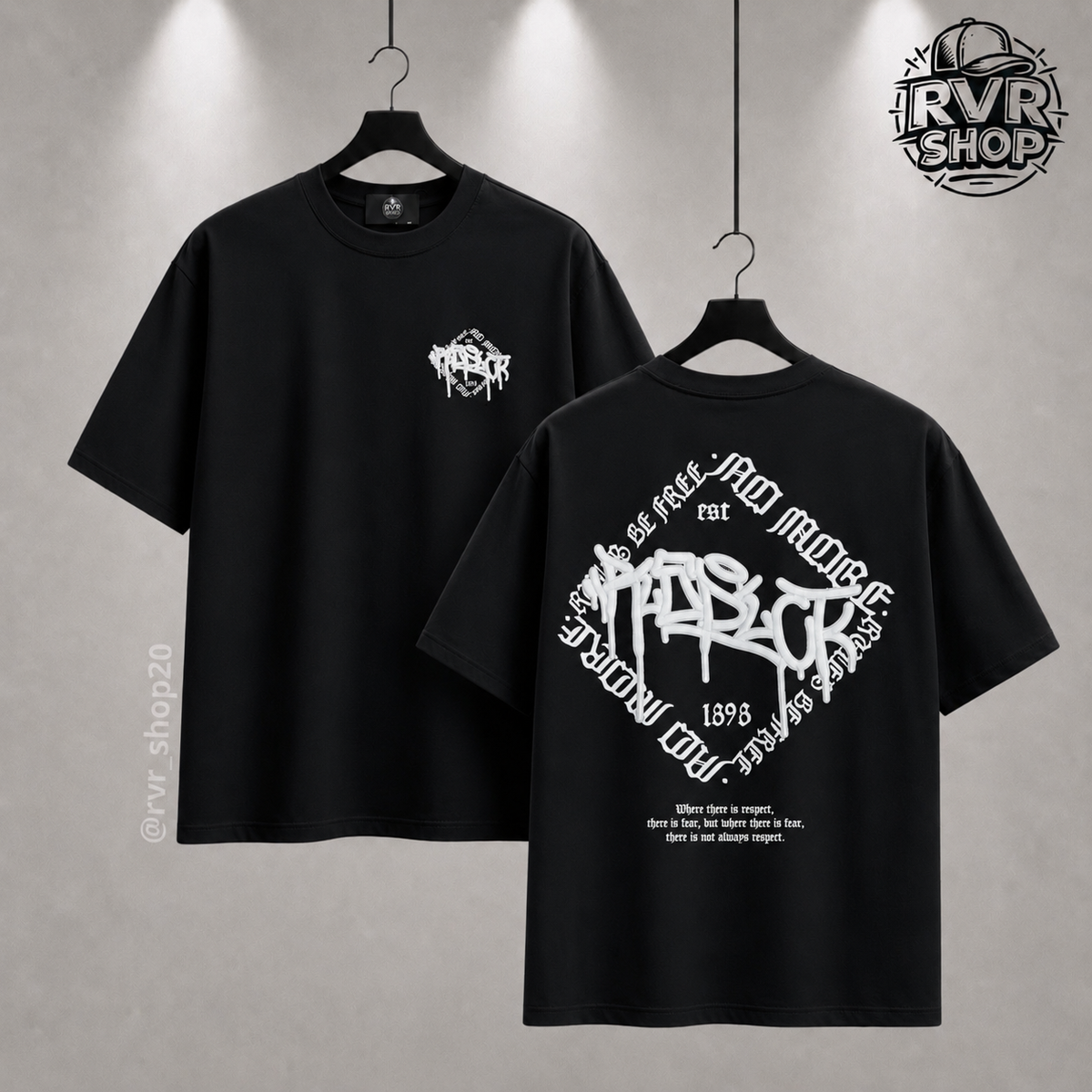 Playera Respect & Fear Black