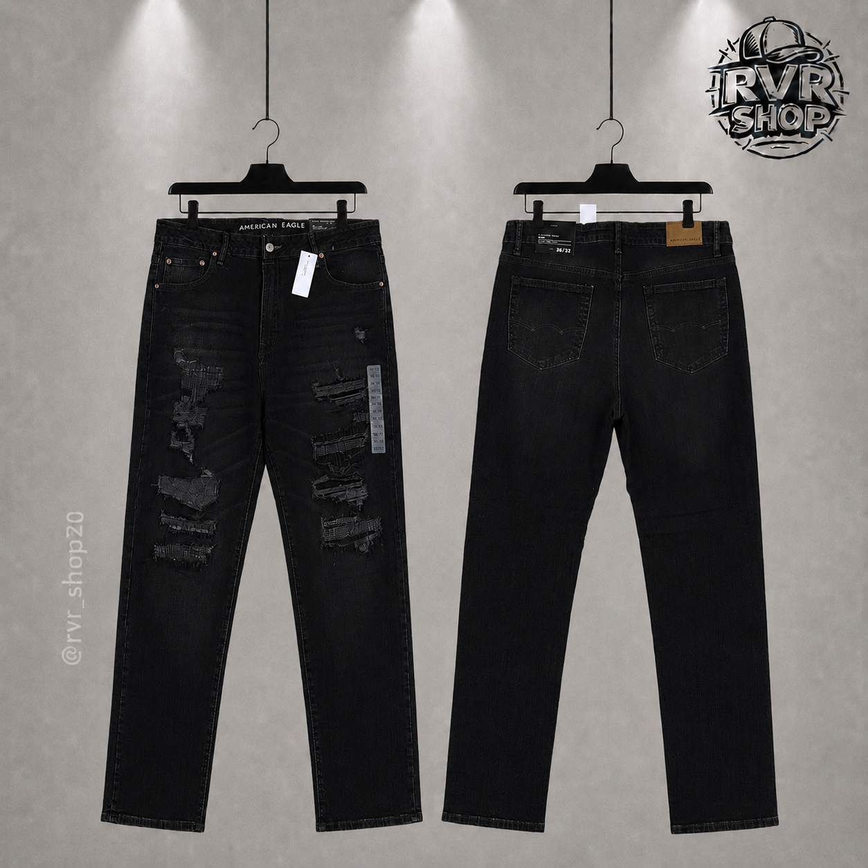 Jean American Eagle Destroyed Black