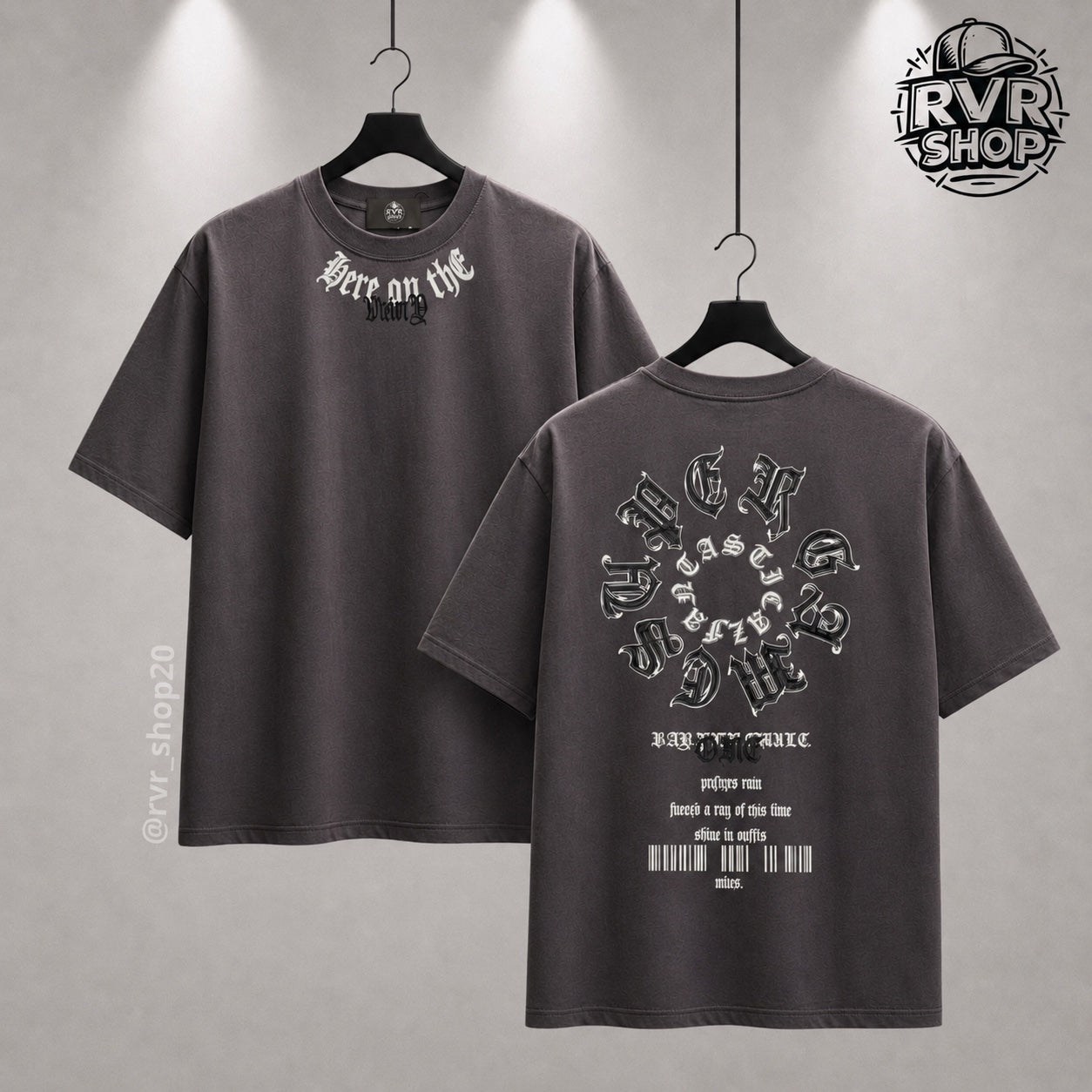 Playera Here on the View Grey