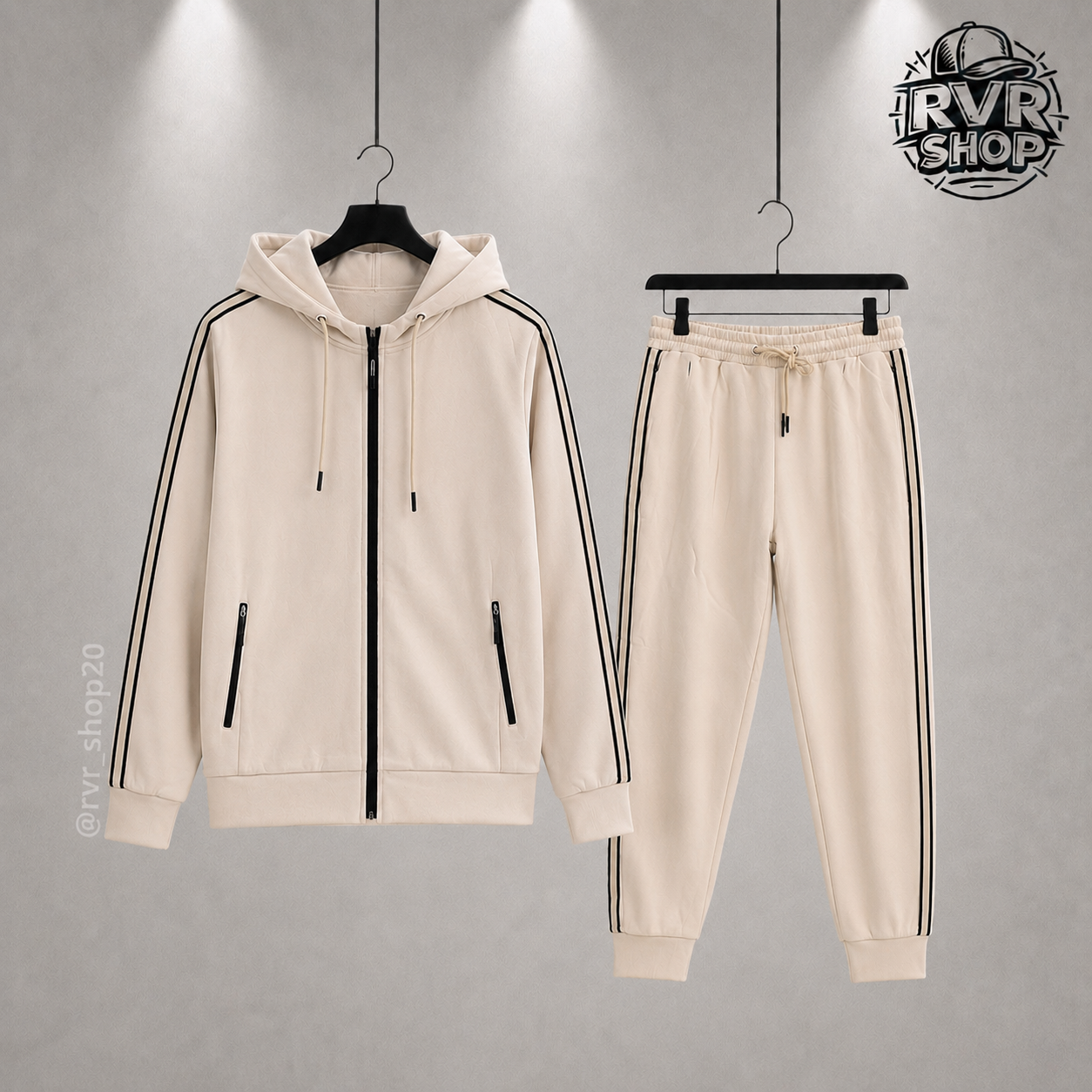 Conjunto Pans Beige Franjas