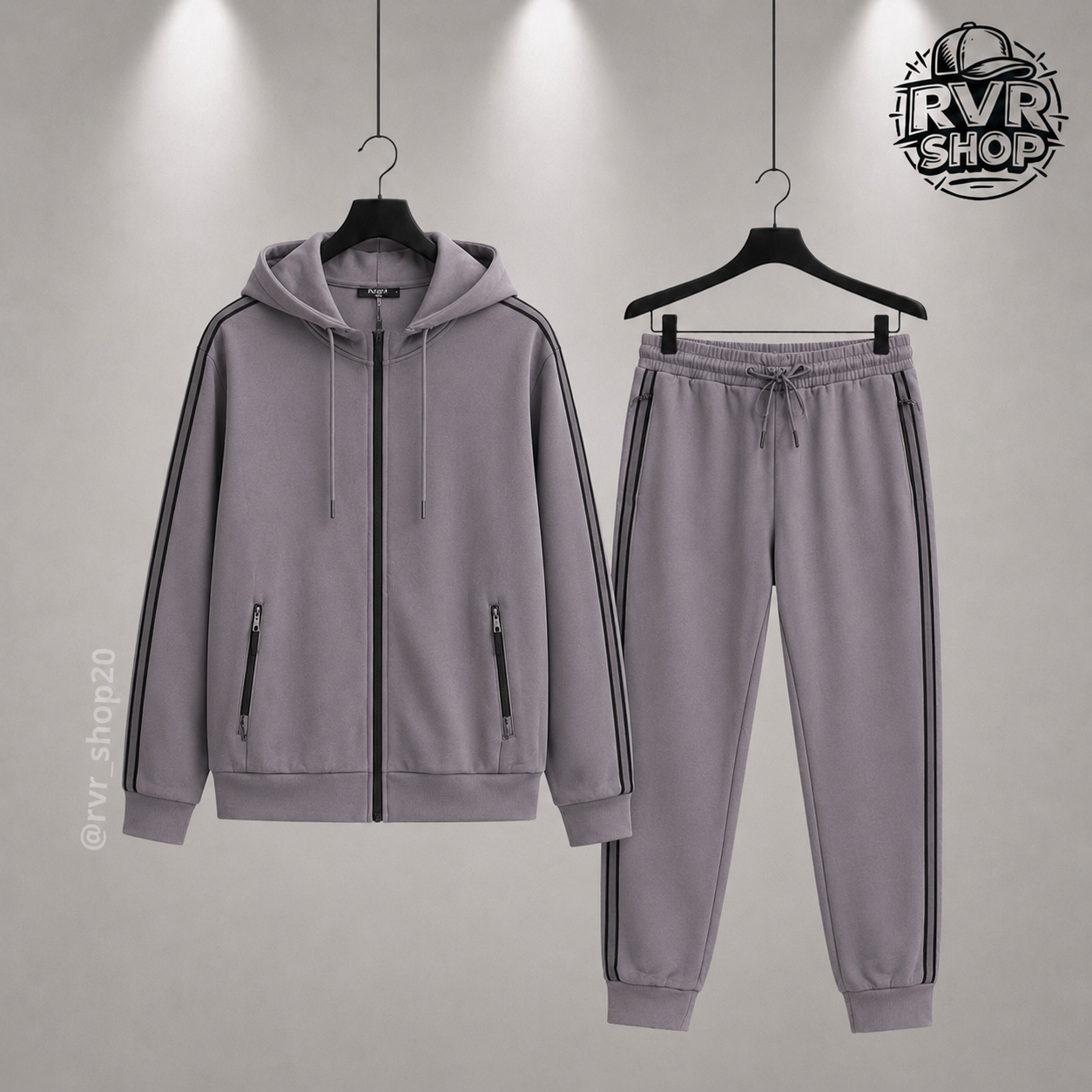 Conjunto Pans Gris Franjas