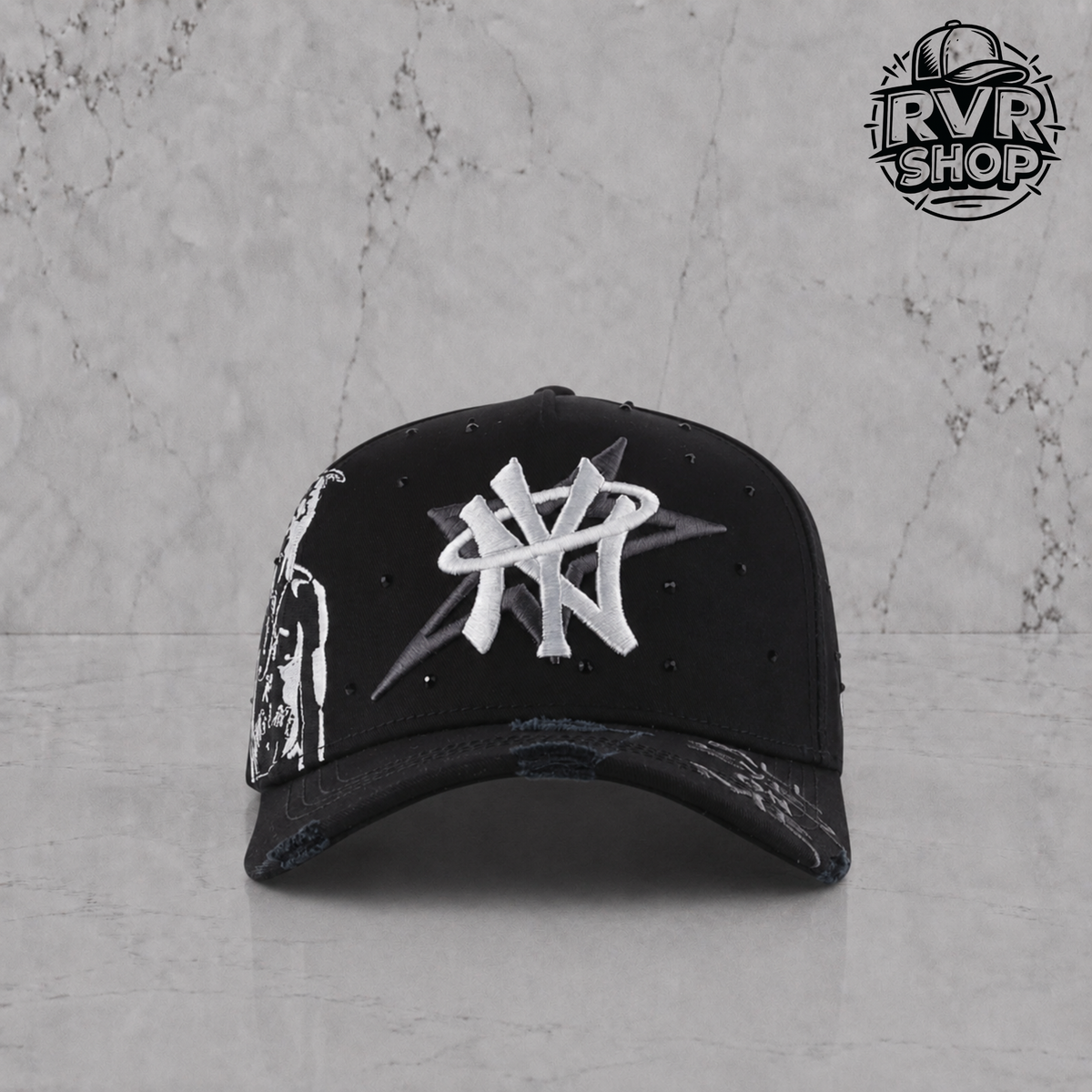 Money Hats Ny Cristals Black