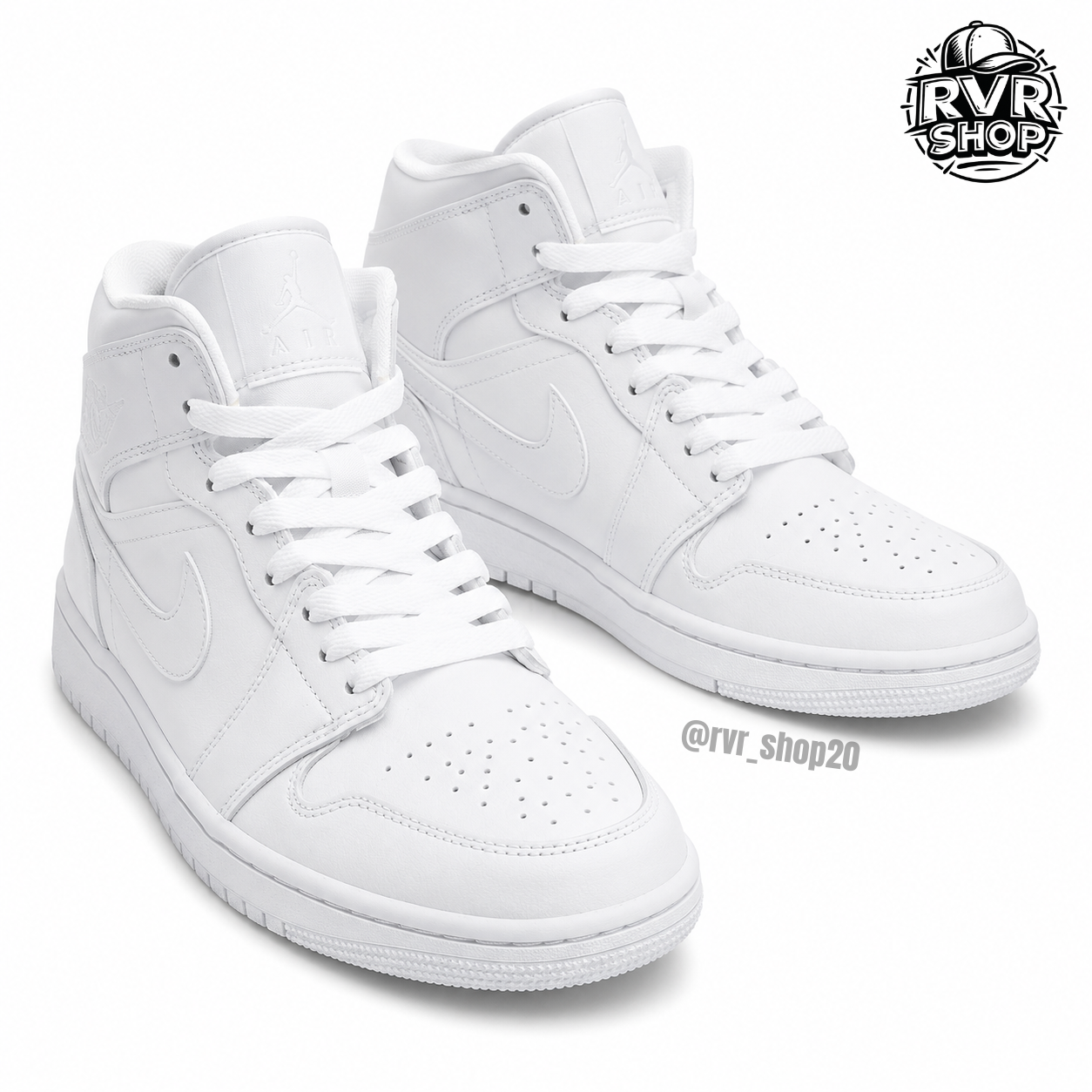Air Jordan 1 Mid "Triple White" (Dama)
