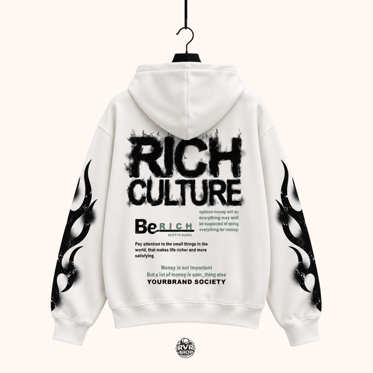 Hoddie Rich Culture White