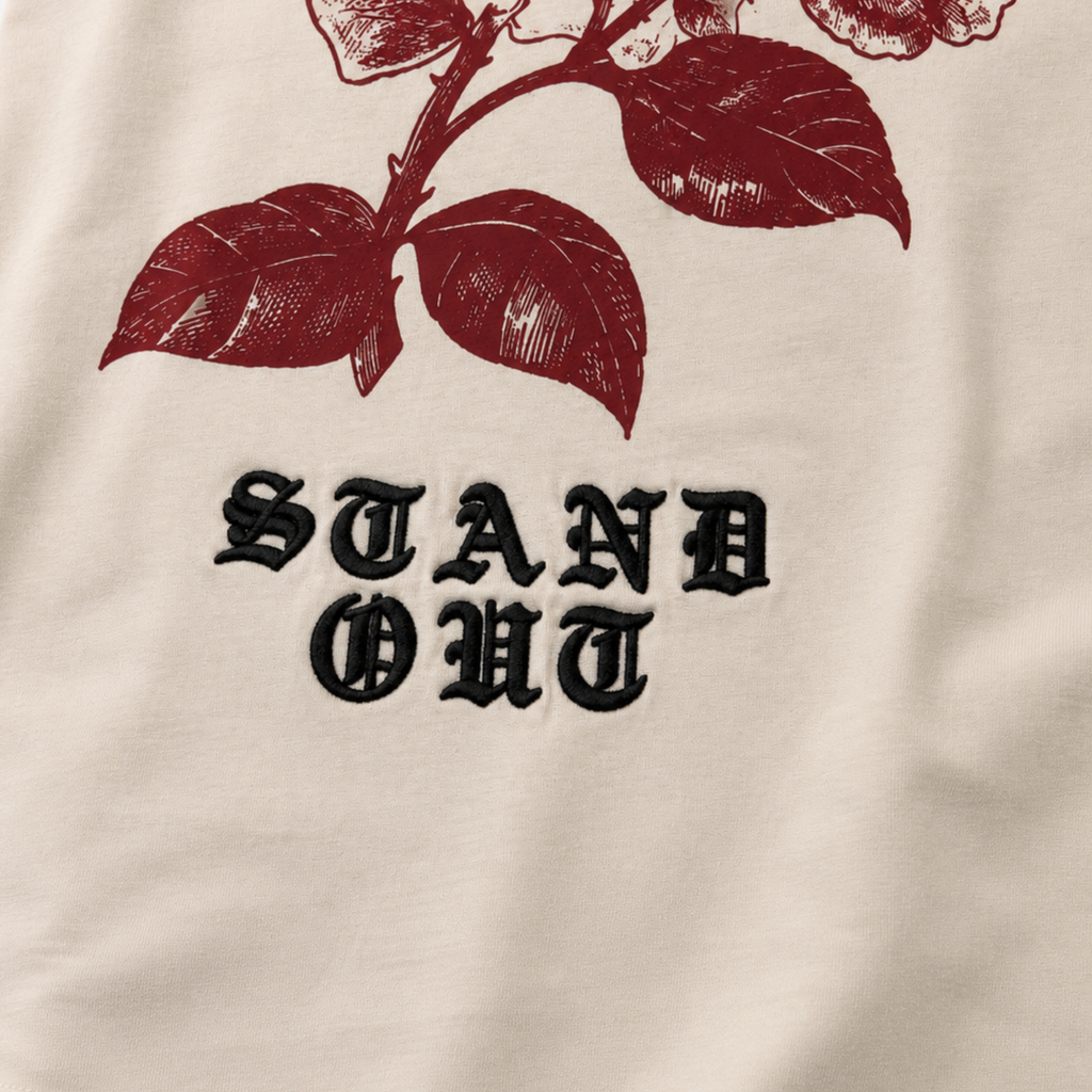 Playera Stand Out Rose White Bone