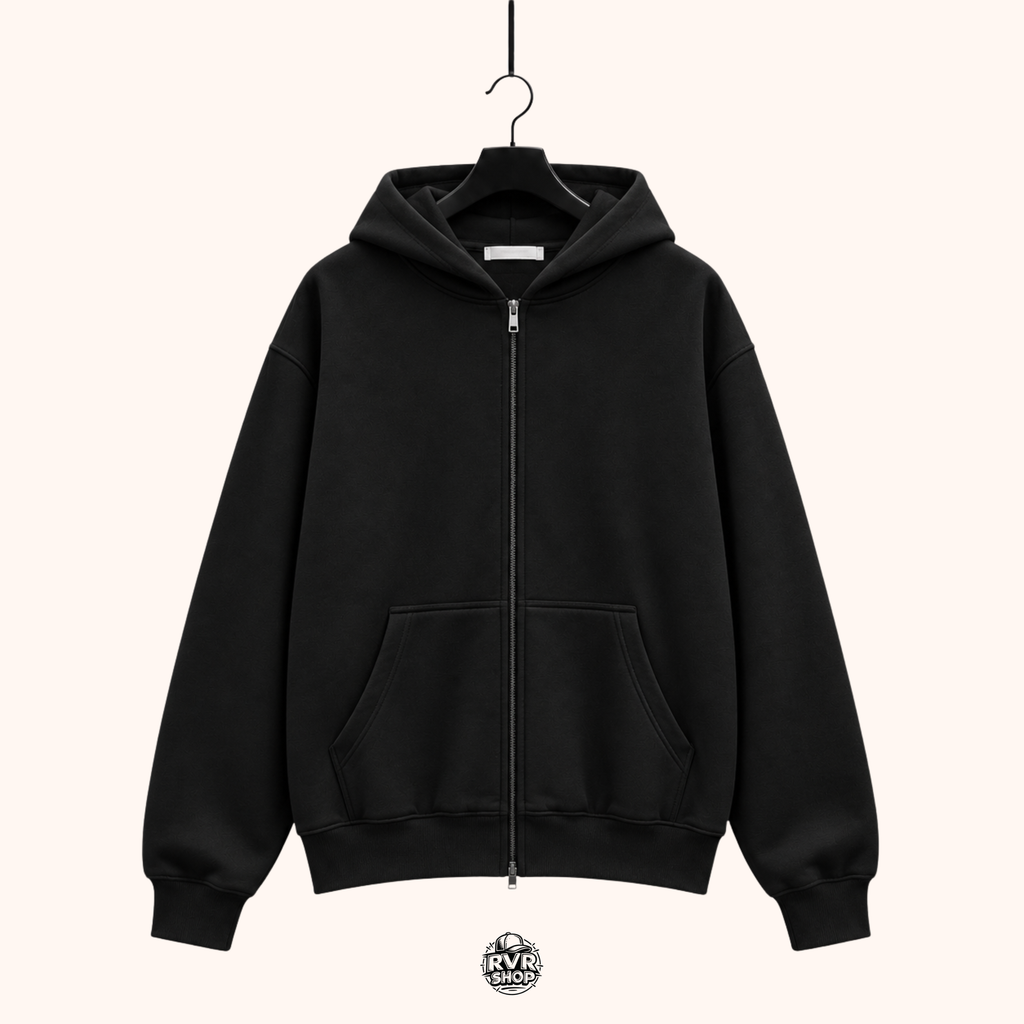 Hoddie Essentials ZIP Black