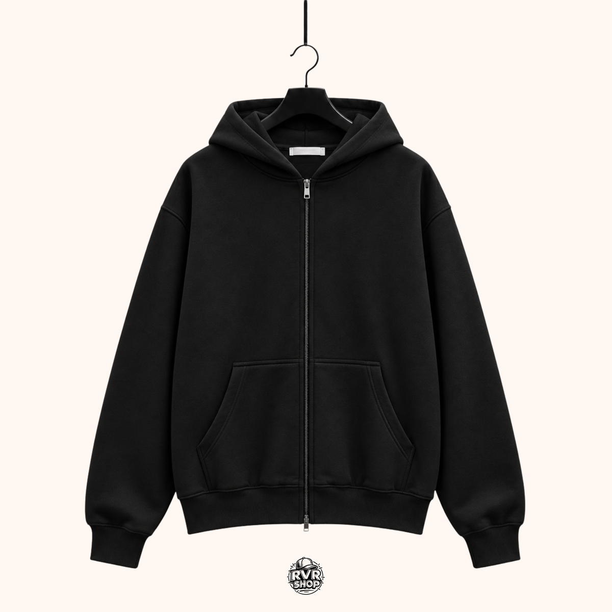 Hoddie Essentials ZIP Black