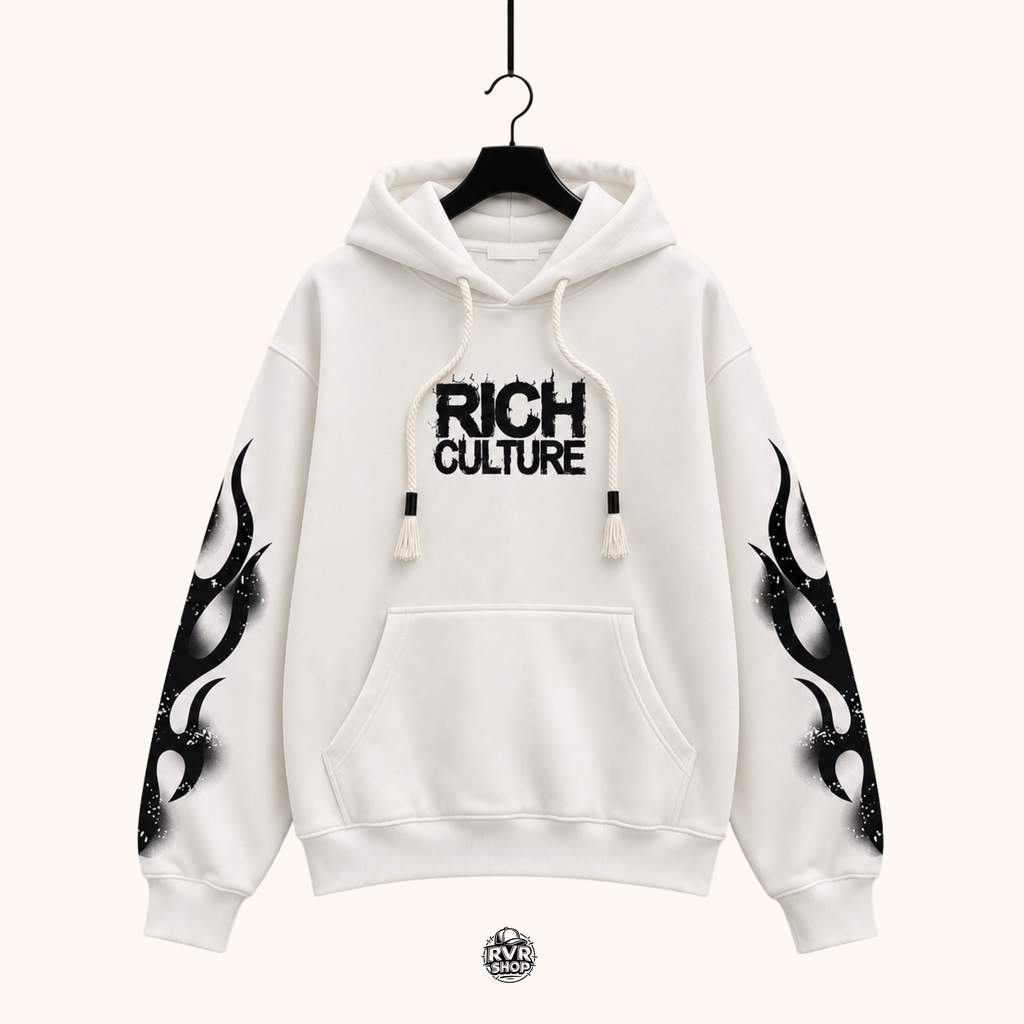 Hoddie Rich Culture White