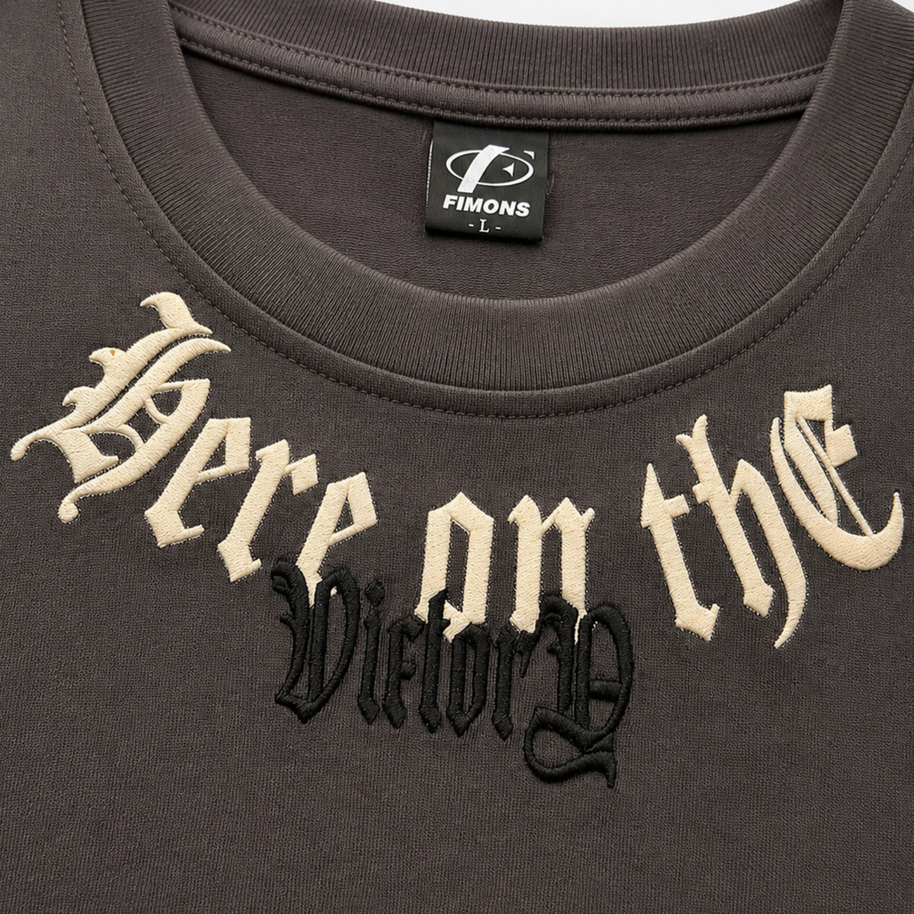 Playera Here on the View Grey
