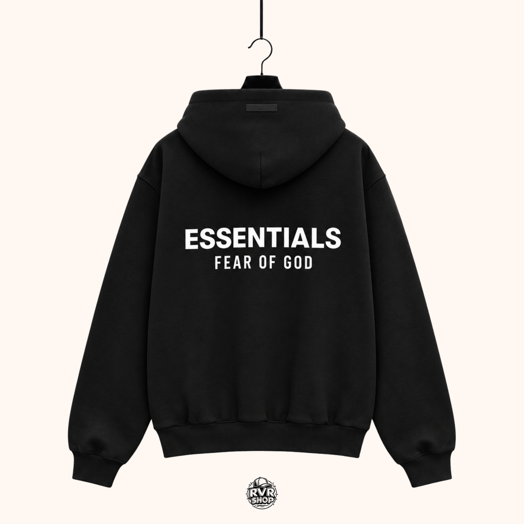 Hoddie Essentials ZIP Black