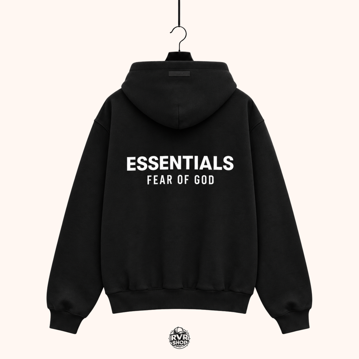 Hoddie Essentials ZIP Black